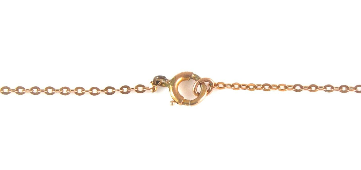 Estate Ladies 10K Gold Pearl Flower Conversion Pendant Choker Necklace 14"